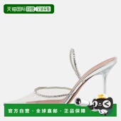 Muaddi Mules Silver Gilda 自营Amina Heel Pvc Glass silver