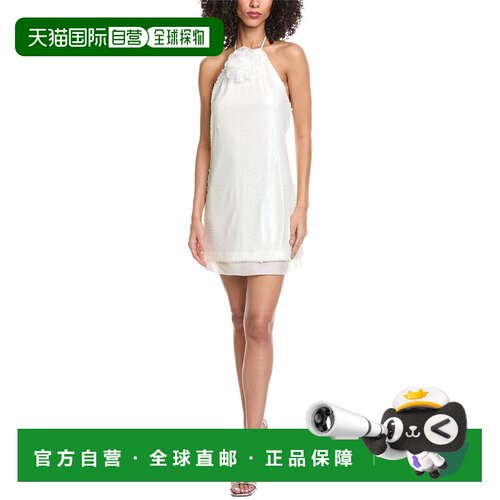 自营Toccin Micky Halter Tie Neck Shift Dress - white 美国奥