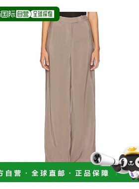 1h可退 香港直邮潮奢 ANINE BING 女士 灰褐色 Dolan 长裤 A03334