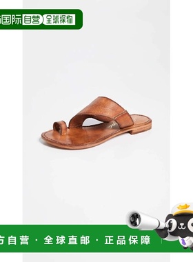 自营Women's Free People Sant Antoni Sandals Brown Leather To