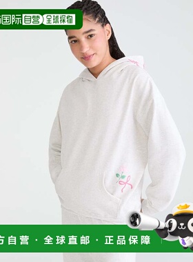 自营Aeropostale Cloud Soft Rose Bow Pullover Hoodie - lighte