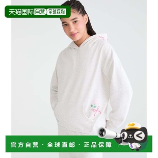 自营Aeropostale Cloud Soft Rose Bow Pullover Hoodie - lighte