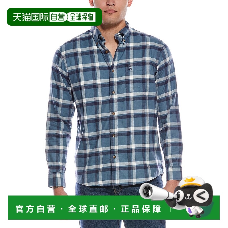 自营Brooks Brothers Plaid Flannel Shirt - blue 美国奥莱直发