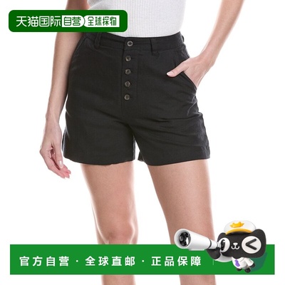自营Onia Air Linen-Blend Boyfriend Short - black 美国奥莱直