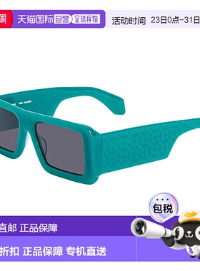 自营Off-White Sunglasses Square Full Rim, Teal Frame And Dar