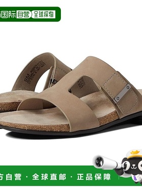 自营 Munro Jody女式凉鞋美国6.5棕色皮革镂空舒适滑盖ZPO2438-棕