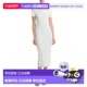 White 自营Vince 连衣裙美国奥莱直发 Neck Dress Rib Crew
