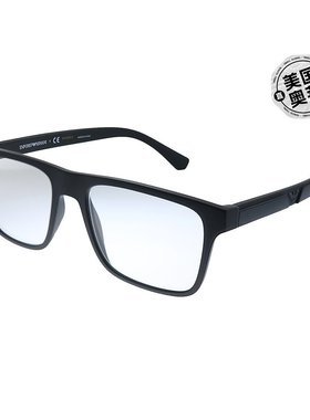 自营 Emporio Armani EA 4115 58011W 52mm 中性矩形太阳镜 - 黑