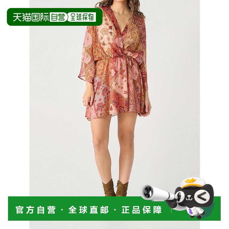 自营 dexPatchwork Dress In Russet Floral - russet floral 美