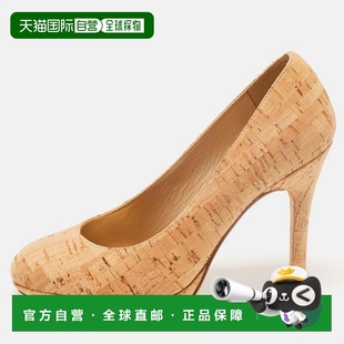 自营Stuart Weitzman Beige Cork Round Toe Pumps - beige 美国