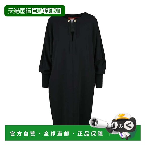 自营max maraAsti Tunic Dress Batwing Sleeves - Black - black