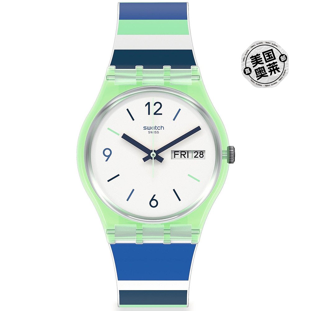 swatch 女士 sky zebra 白色表盘手表 白色【美国奥莱】直发