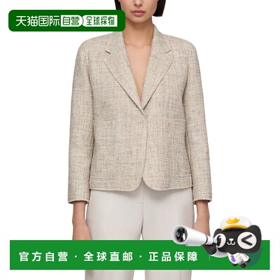 自营Lafayette 148 New York Boyfriend Cropped Blazer - natura