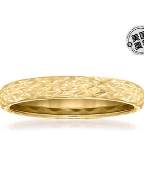 Ross-Simons 18kt 黄金绗缝纹理戒指 - 黄色 【美国奥莱】直发
