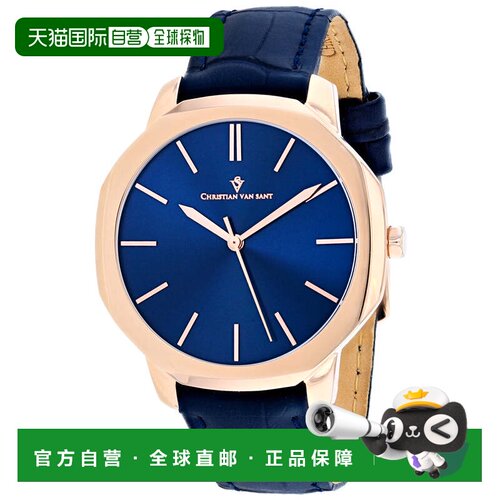 自营Christian Van Sant Men's Octavius Slim Blue Round 42mm -