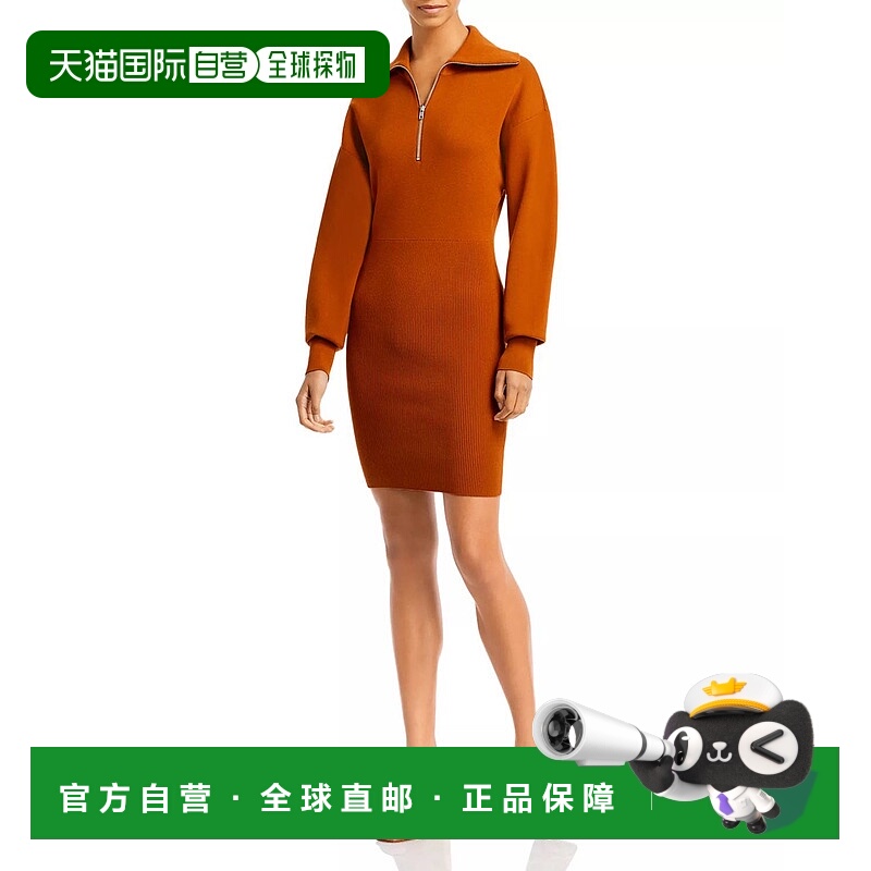 自营a.l.c.Otto Rib Mini Sweater Dress In Brown - brown 美国