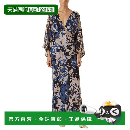 自营Shona Joy Olea Plunge Balloon Sleeve Maxi Dress - green