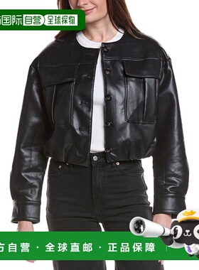 自营Endless Rose Vegan Leather Button Jacket - black 美国奥