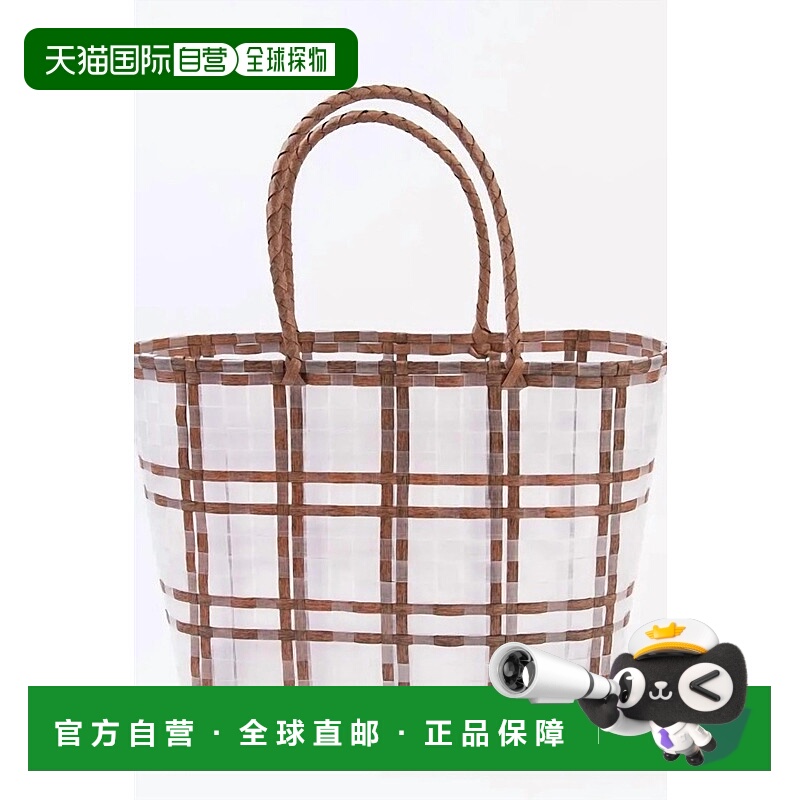 自营 lucca棕褐色女式汉普顿沙滩篮手提包 美国奥莱直发