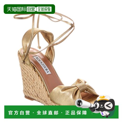 自营Aquazzura Leather Sandal - metallic 美国奥莱直发女鞋