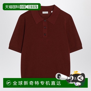 美国奥莱直发 自营 Burberry女式 羊毛Polo衫 棕色