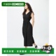 BLACK 自营 WOMEN 连衣裙 日潮跑腿UNIQLO优衣库 棉质褶皱无袖