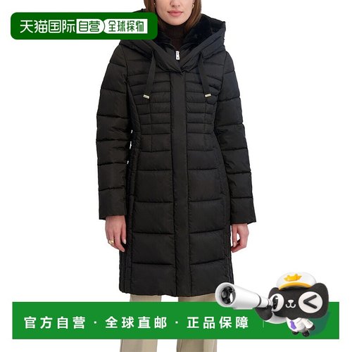 自营Tahari Casey Puffer Jacket - black 美国奥莱直发