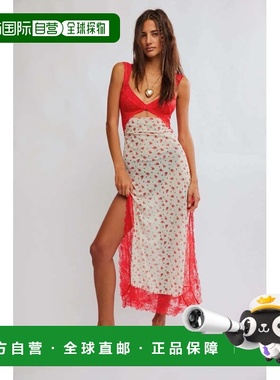 自营Free People Suddenly Fine Maxi Slip Dress Women's Multi