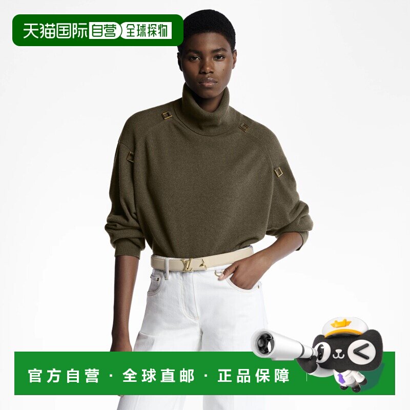 自营LV路易威登 女士白色帆布/皮革腰带新款高级感布腰带