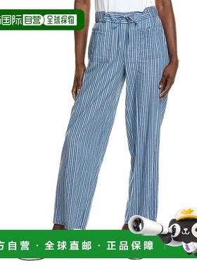 自营 Jones New York双补丁口袋长裤-蓝色 美国奥莱直发休闲裤