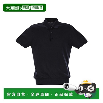 自营kitonShort-Sleeved Polo Shirt In Soft Cotton - blue 美国