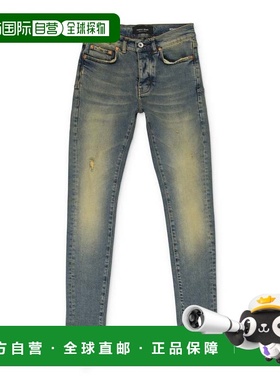 自营purple brandWORN MID FADE Indigo SKINNY JEANS - blue 美