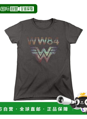 自营 gildan神奇女侠 84 静态电视线短袖女式 T 恤/T 恤 - 炭灰色