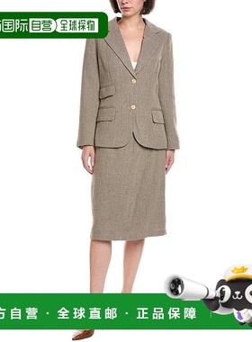 自营Pascale La Mode 2件套裙子套装-绿色 美国奥莱直发半身裙