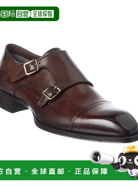 自营Tom Ford Leather Double Monk Strap - brown 美国奥莱直发