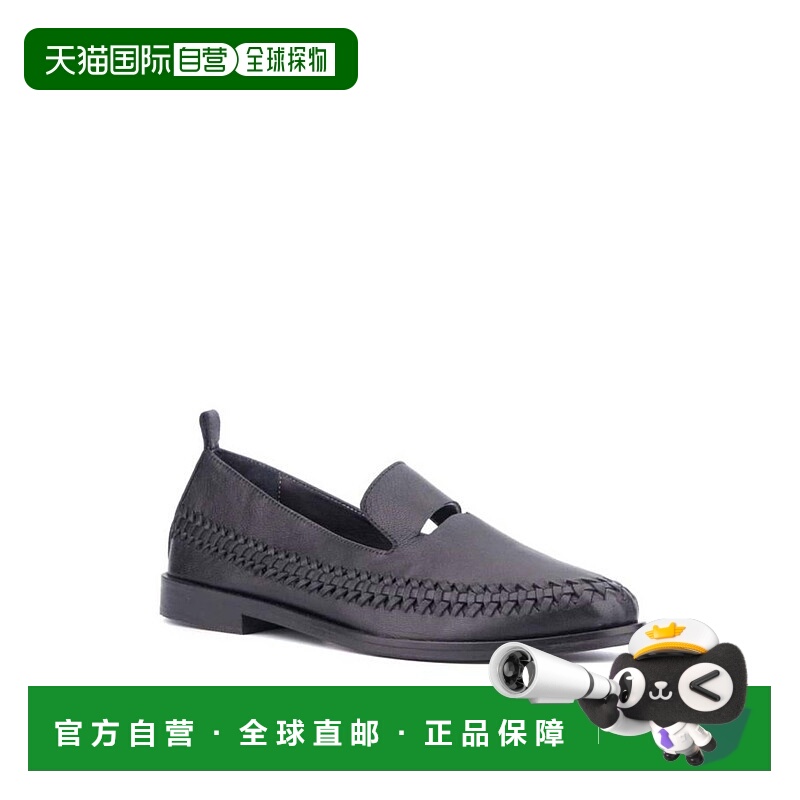 自营vintage foundry co.黑色女式编织乐福鞋 美国奥莱直发