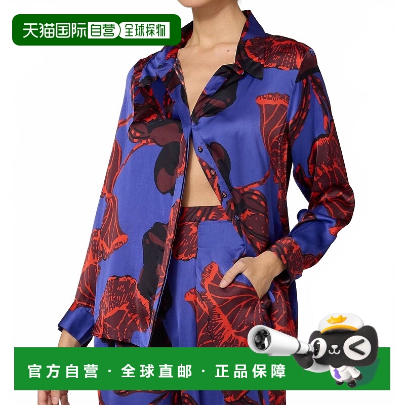 自营cleobellaRosaria Blouse In La Rouge Print - la rouge pri