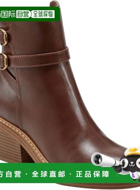 自营Marc Fisher Marieta Boots Women's Brown Faux Leather Ank