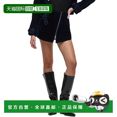 自营HUDSON Jeans Mini Wrap Skort - blue 美国奥莱直发短裙