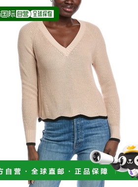 自营Autumn Cashmere Scallop Shaker Sweater - tan 美国奥莱直