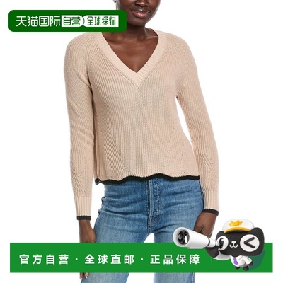 自营Autumn Cashmere Scallop Shaker Sweater - tan 美国奥莱直