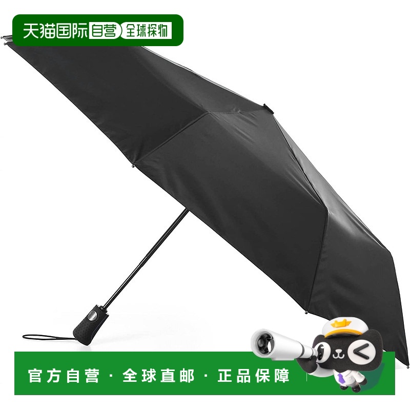 自营totes自动打开防水可折叠旅行雨伞（黑色） - 黑色 美国奥莱