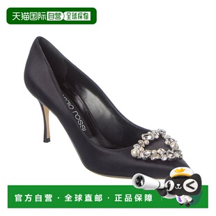 Precious Godiva Rossi 美国奥莱 Pump black Satin 自营Sergio