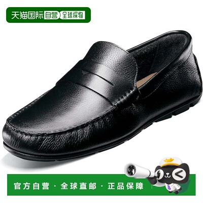 自营Men's Florsheim Lago Penny Loafer Black Leather Moc Toe