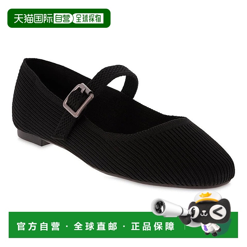 自营MIA Brita GS1501003 Flats Women'sBlack Almond Toe Mary J