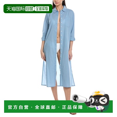 自营Echo Solana Maxi Shirtdress - blue 美国奥莱直发连衣裙