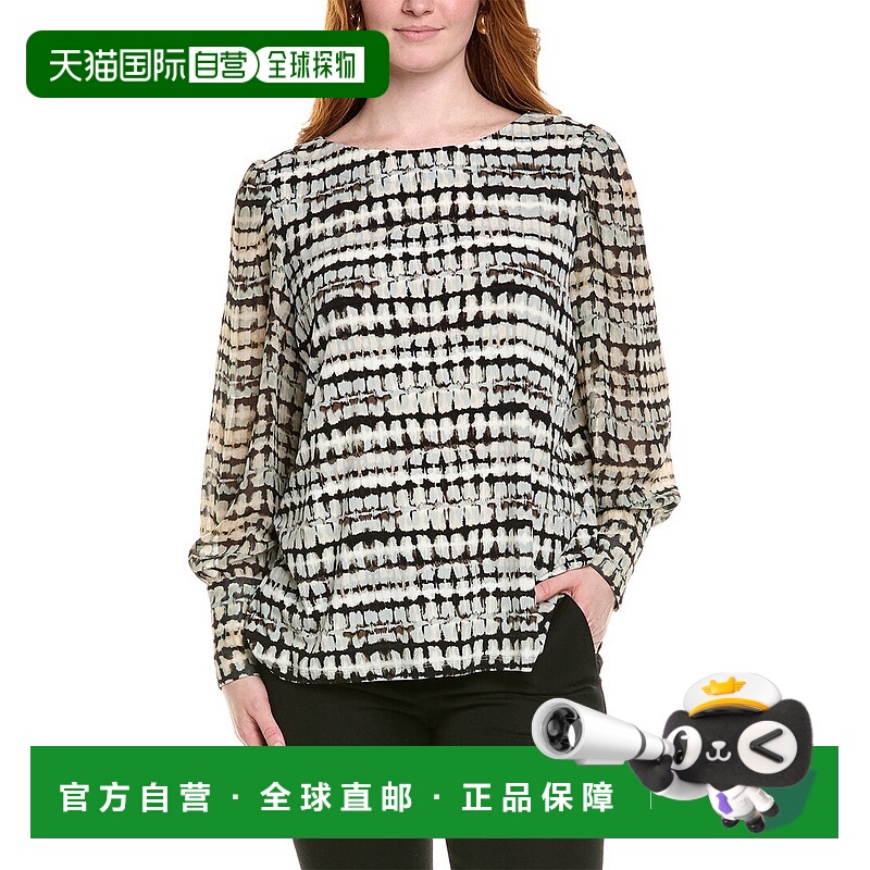 自营 Anne Klein Plus上衣-黑色 美国奥莱直发