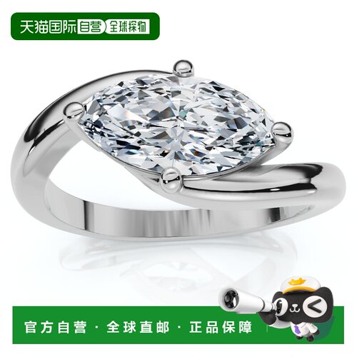 自营pompeii31Ct Marquise Diamond Solitaire Curve East To Wes