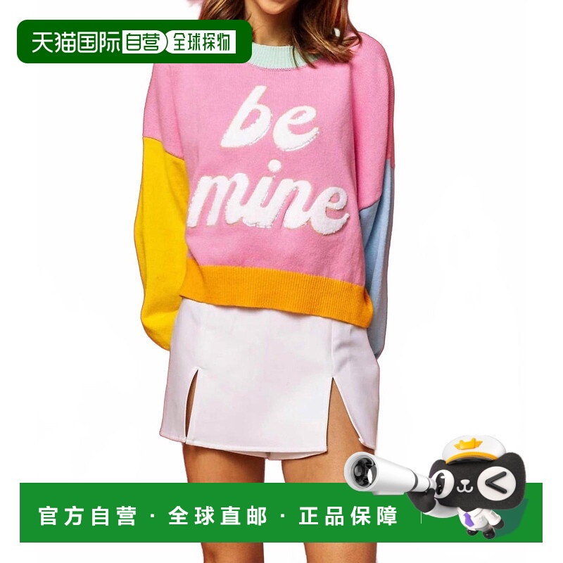 自营 queen of sparkles色块是我的毛衣在粉彩-粉彩 美国奥莱直发