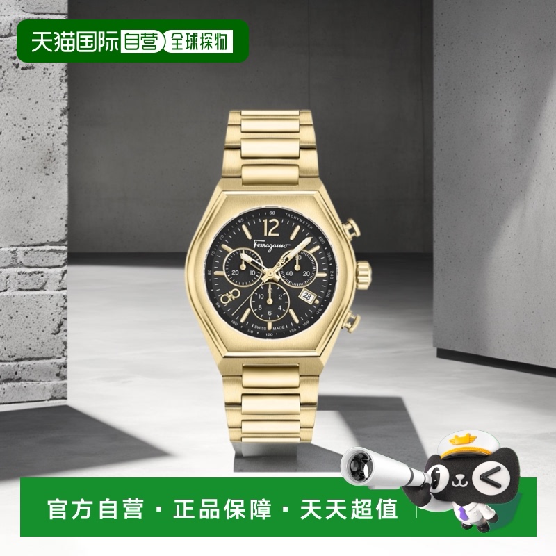 自营 salvatore ferragamo菲拉格慕 Tonneau 计时手链腕表 - ip